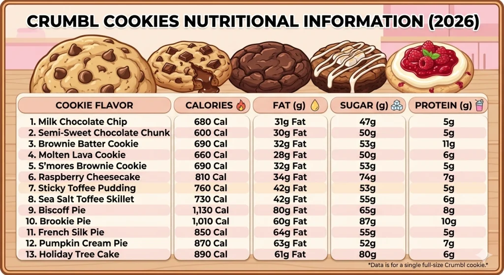 Crumbl Cookies Nutrition