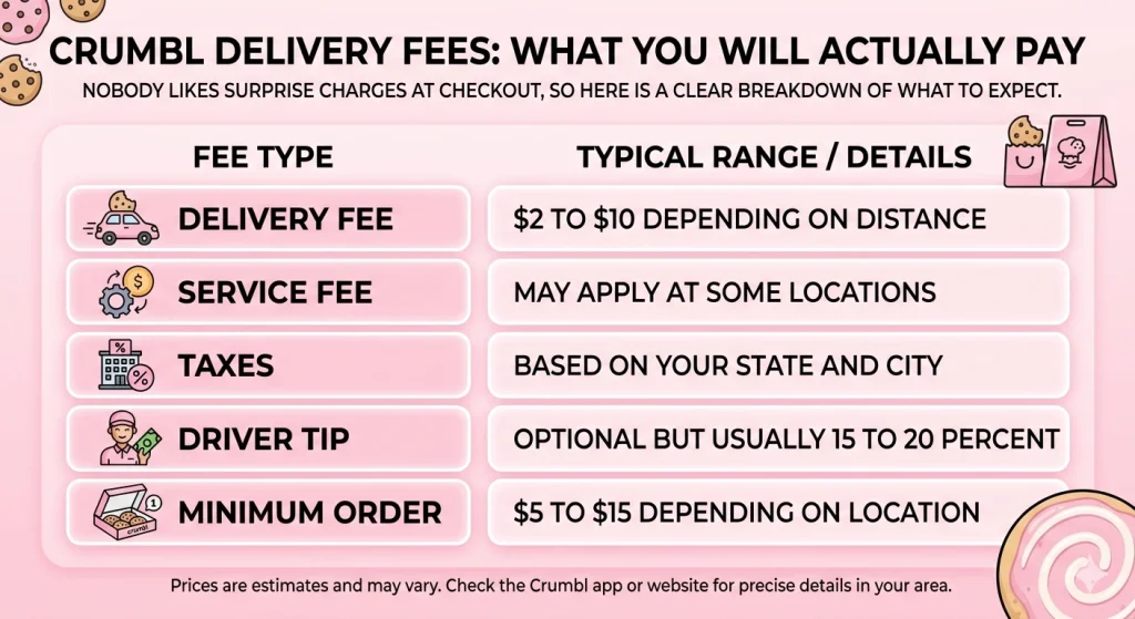Crumbl Delivery Fees