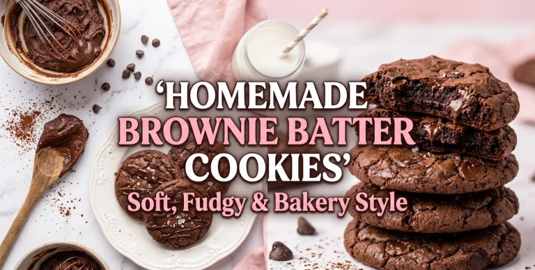 Homemade Brownie Batter Cookie Recipe Soft, Fudgy & Bakery Style